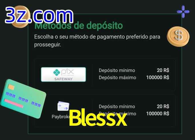 O cassino Blessx oferece uma grande variedade de métodos de pagamento